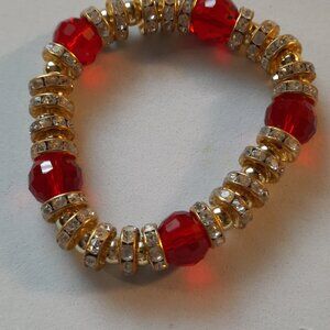 Brand New Handmade Elastic bracelet Beads and Rondell Spacers
